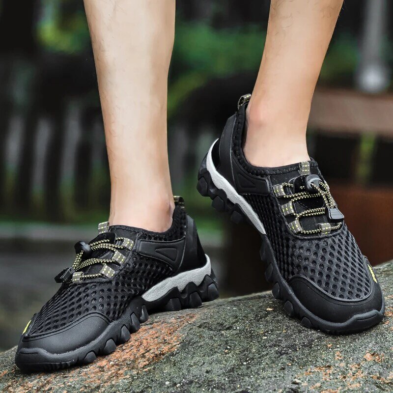 Nowe odkryte męskie buty sportowe siatkowe klimatyzowane buty oddychające dezodoranty do biegania męskie sportowe obuwie w lecie