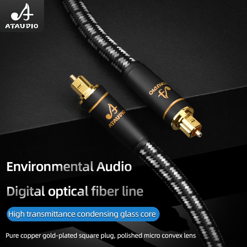 Cabo de fibra óptica hifi, cabo de áudio digital, alta qualidade, auditólico, hifi, dts, dolby 5.1, 7.1