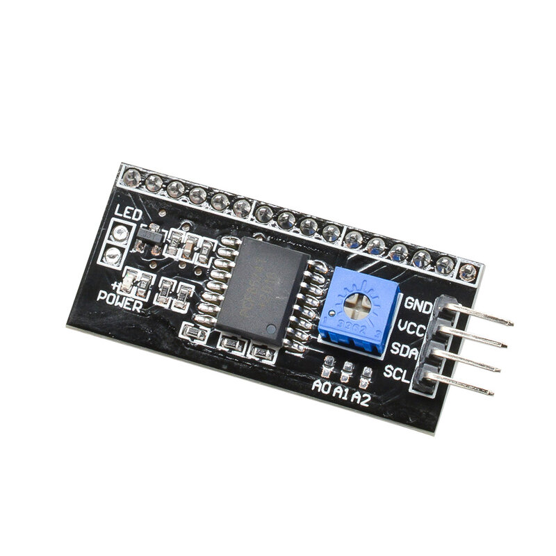 Module d'affichage LCD avec lumière noire jaune/bleu 1602 5V LCD1602 PCF8574 IIC/I2C / Interface 16x2 caractères pour Arduino