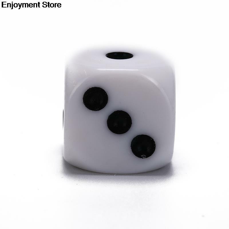 5Pcs/Lot 6 Sided Drinking Dice 16MM White Dices Acrylic Round Corner Data Party Game Cubes RPG Dice Digital Dices