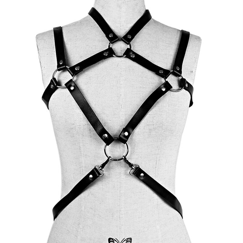 CKMORLS Sexy Harajuku Suspenders BDSM Fetish Women Garter Belt Harness Leather Adjustable Tops Body Bondage Belts Straps