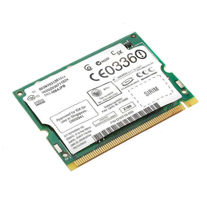 Intel Pro/Wireless 2200BG 802.11b/G Mini PCI tarjeta de red WIFI para Toshiba Dell, envío directo