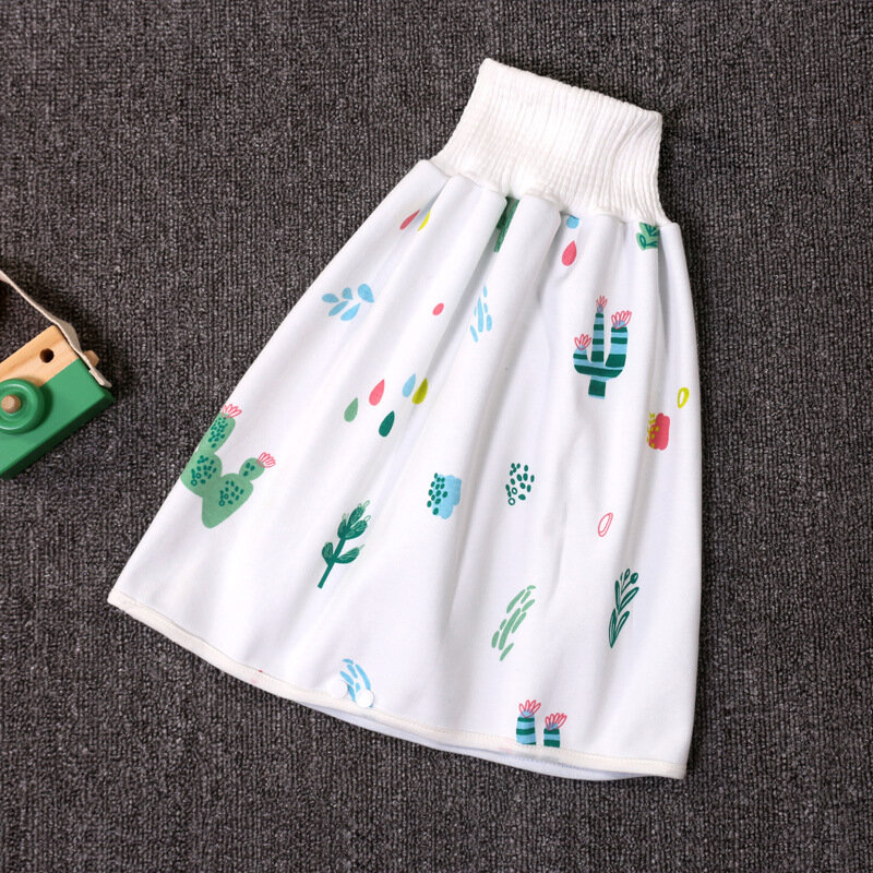 The new four seasons cotton soft baby high-waisted waterproof, leakproof, comfortable, breathable and urine-proof skirt