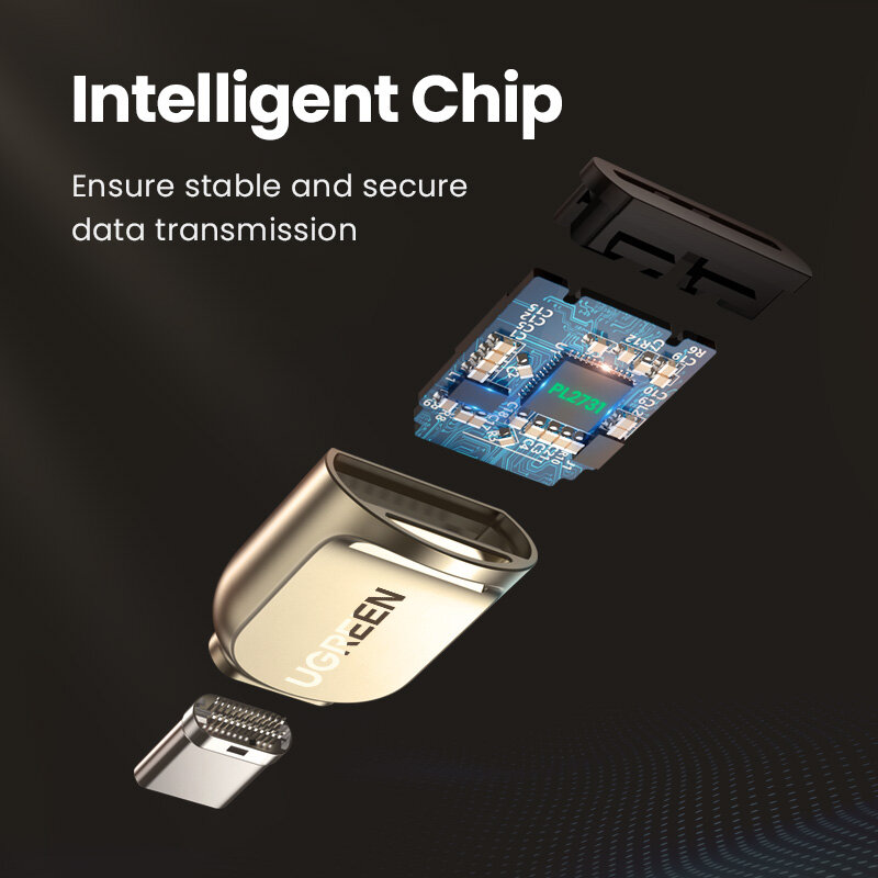 UGREEN-USB C Memory Card Reader Adapter, TF Micro SD, Tipo C, 3.0, OTG, Adaptador para Samsung, Huawei, MacBook