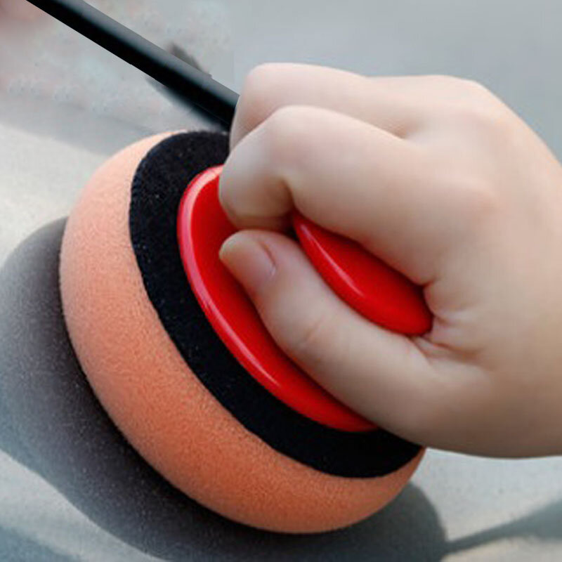 1 pçs microfibra aplicador almofadas de lavagem de cera de carro polonês almofada esponja kit de espuma de limpeza terry pano gripper lidar com carro-estilo