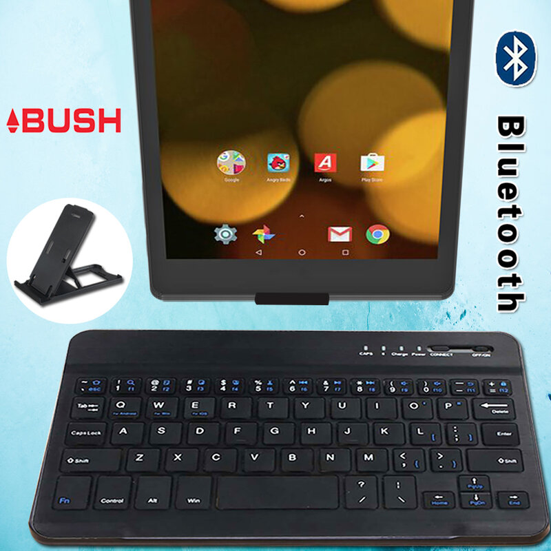 Teclado inalámbrico Bluetooth para tableta Argos Alba 7 8/Bush Eluma B1/7 8 MyTablet, teclas de goma recargables