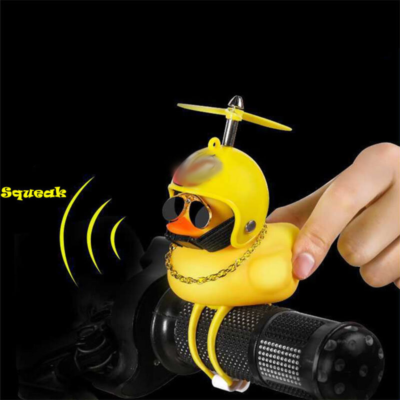 Bicycle Small Yellow Bike Duck Bicycle Bell Yellow Airscrew Helmet Duck Ducky Bike Wind Motorcycle Riding Cycling Accessories