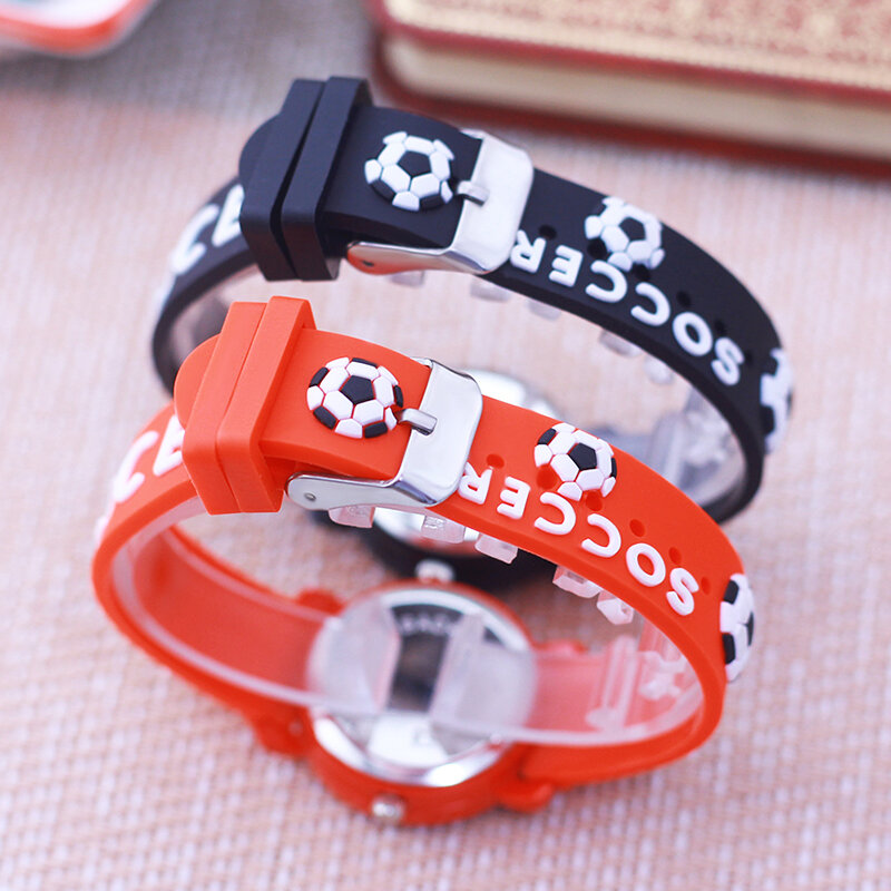 남아여아 축구 실리콘 스트랩 쿼츠 손목시계, 어린이 학생 멋진 패션 소형 시계, 고품질 브랜드, 2022 신제품
