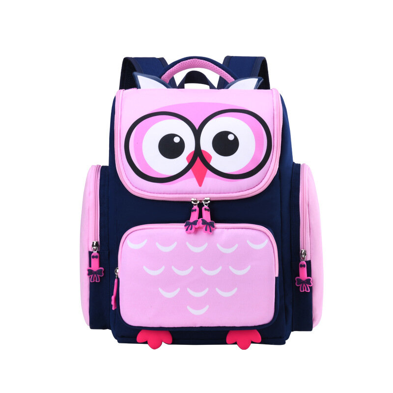 Anime Owl School Bags for Girls Boys Kids Cartoon Primary Backpack Orthopedic Owl Schoolbags Children Mochila Infantil Pink Blue