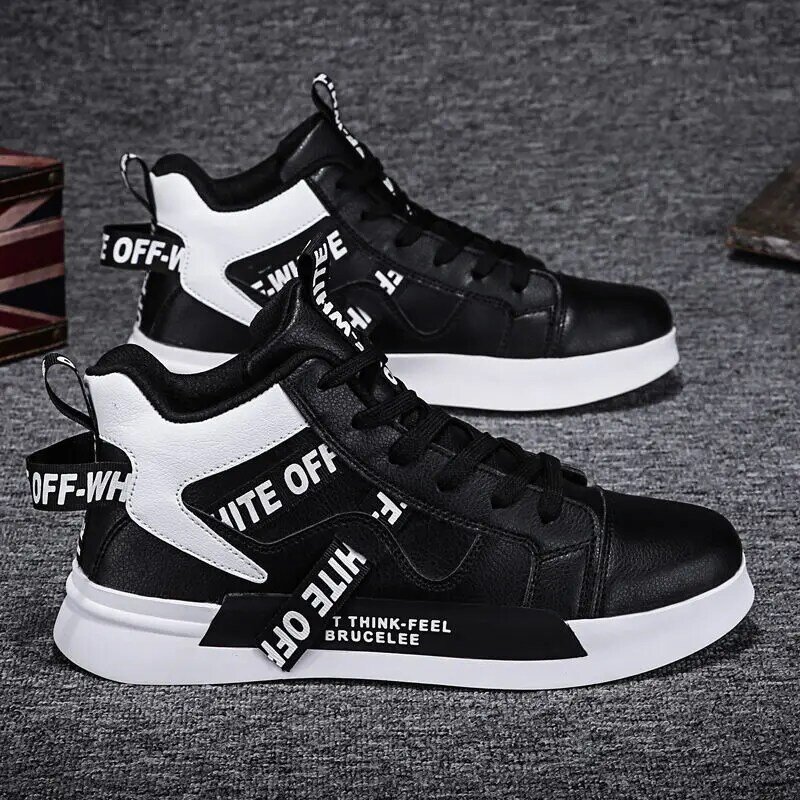Autumn And Winter Men's Shoes Messi High-Top Shoes Outdoor Keep Warm Flat-Slip Anti-Cold Wear-Resistant Men's Casual Sneakers