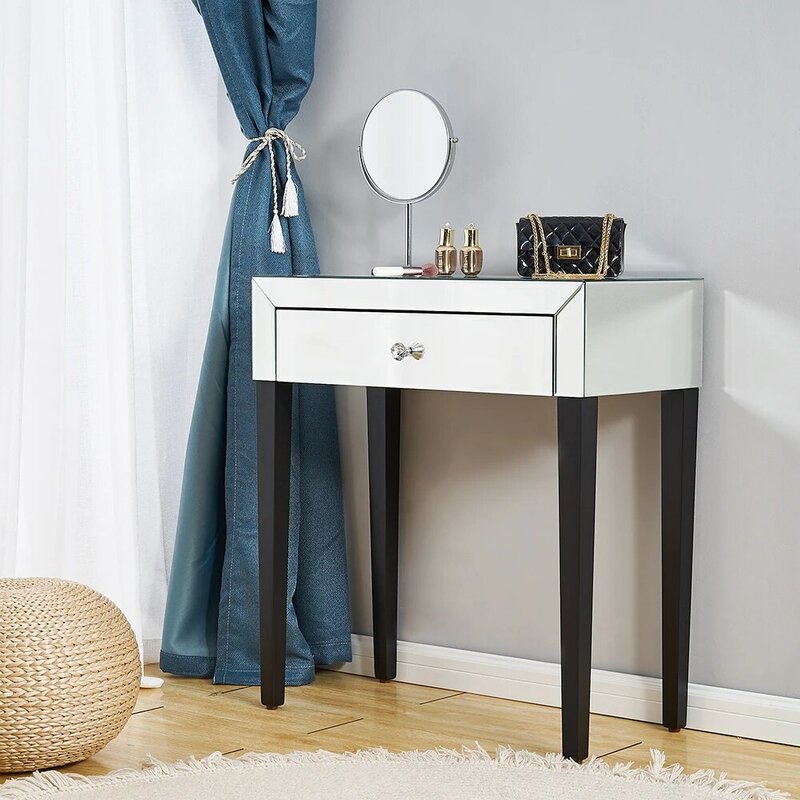 Panana Bedroom Furniture Beautify Mirrored Dressing Table Console table Corner table Dresser good for Small Room Ship to Europe