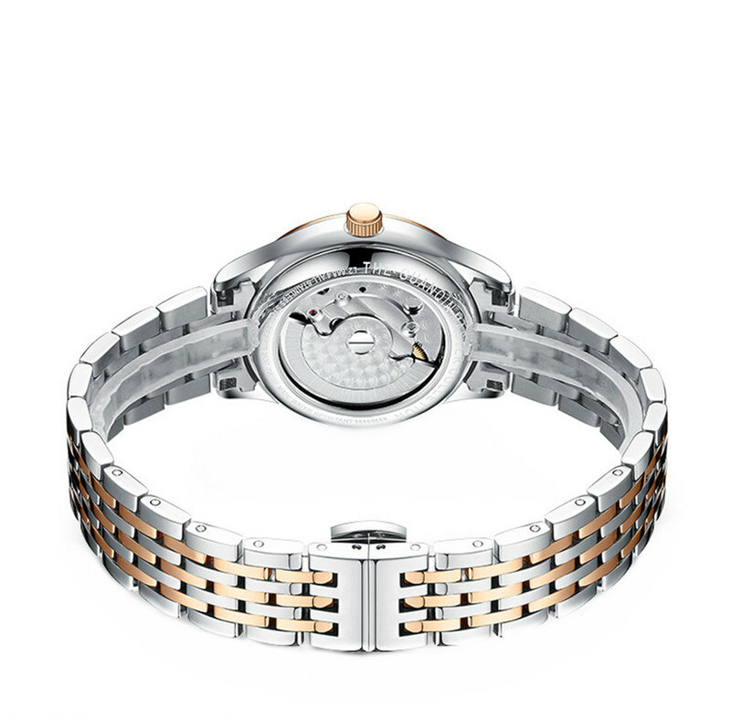 คู่ชุดของขวัญนาฬิกา GUANQIN แบรนด์หรูผู้ชายอัตโนมัติ Lady สแตนเลสสตีลนาฬิกากันน้ำ Relogio Masculino