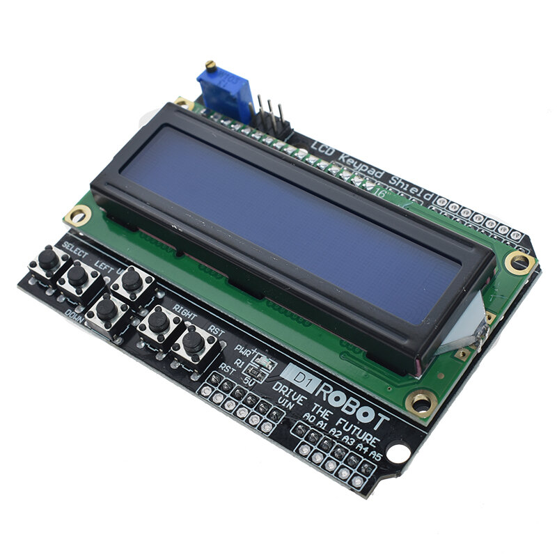 1PCS LCD Keypad Shield LCD1602 LCD 1602 Module Display For Arduino ATMEGA328 ATMEGA2560 raspberry pi UNO blue screen