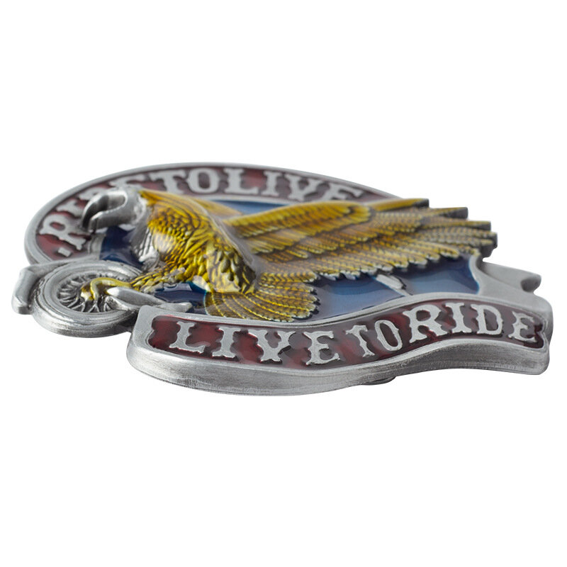 Ride To Live Belt Buckle Live To Ride Colored eagle