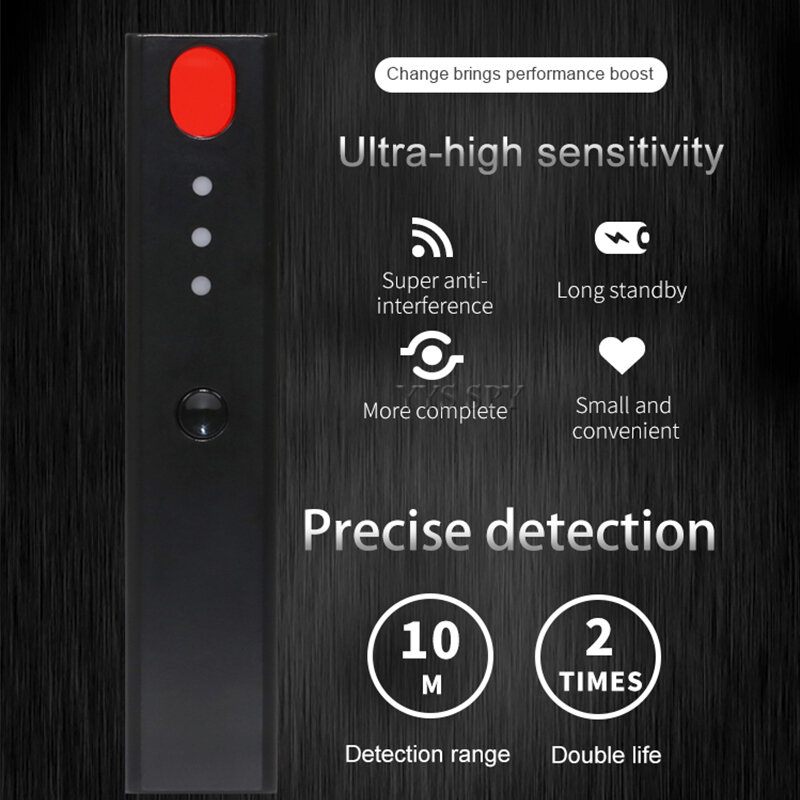 Mini Anti Spy Hidden Camera Detector Pen LED Infrared Scanning RF Signal Detection Wireless Bug Micro Cam GSM GPS Tracker Finder