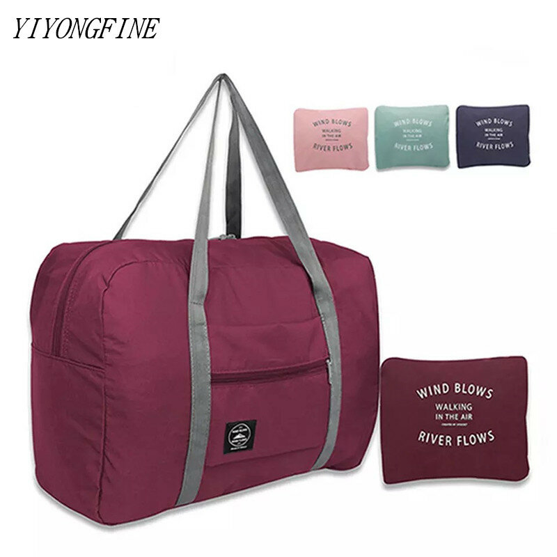 Large Capacity Men Travel Bag Waterproof Nylon Luggage Bags Folding Storage Bag For Women Tote Packing Cube Travel Organizer