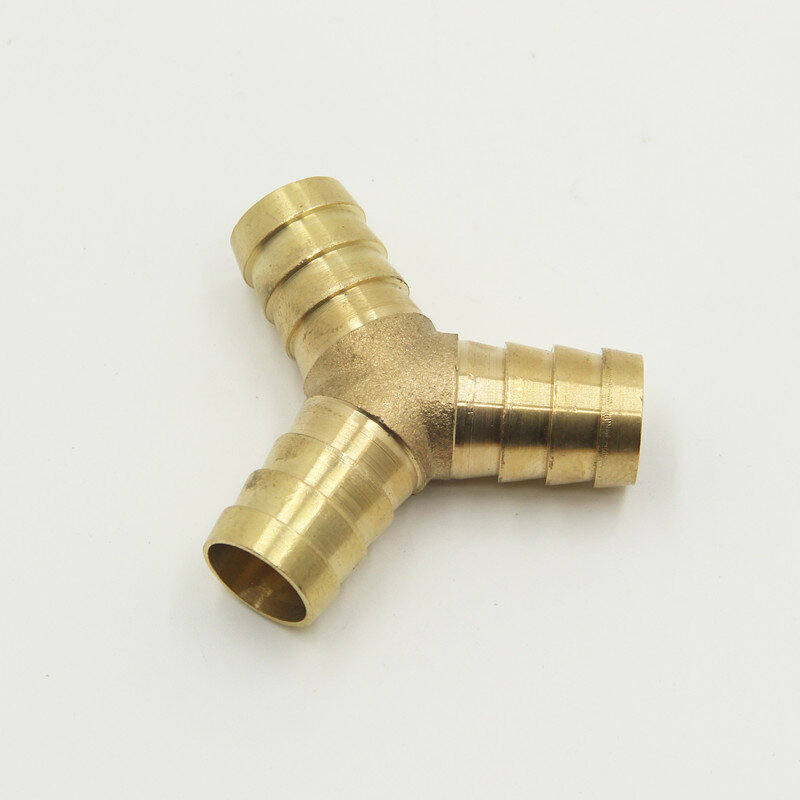 Encaixes de cobre do tubo da água do pagode da mangueira 12mm 16mm 19mm conector de bronze da junção do t do encaixe da tubulação da farpa para 4mm 5mm 6mm 8mm 10mm 12mm 16mm