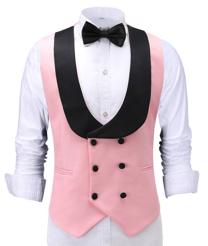Heren Vest Slim Fit Leisure Katoenen Pak Mannelijke Gentleman Beckham Business Vest Man Zwart Voor Bruiloft Bruidsjonkers (Custom size)