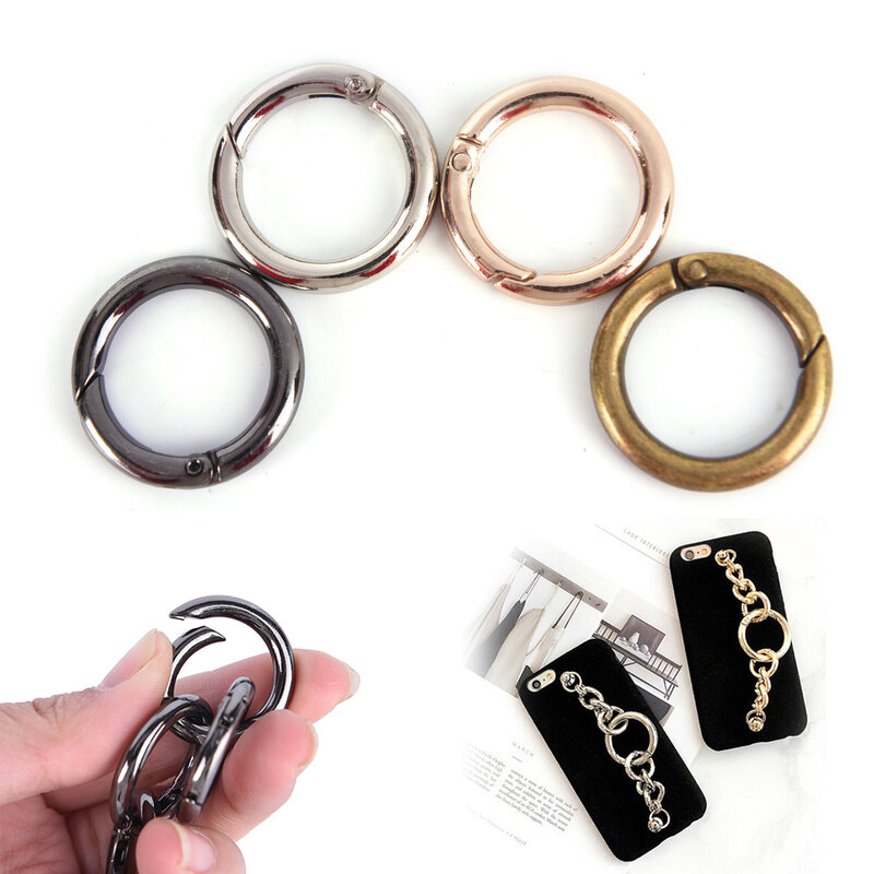 Gancho de anillos de alta calidad, accesorios para bolsas, 4 colores, venta al por mayor, 10 unids/lote