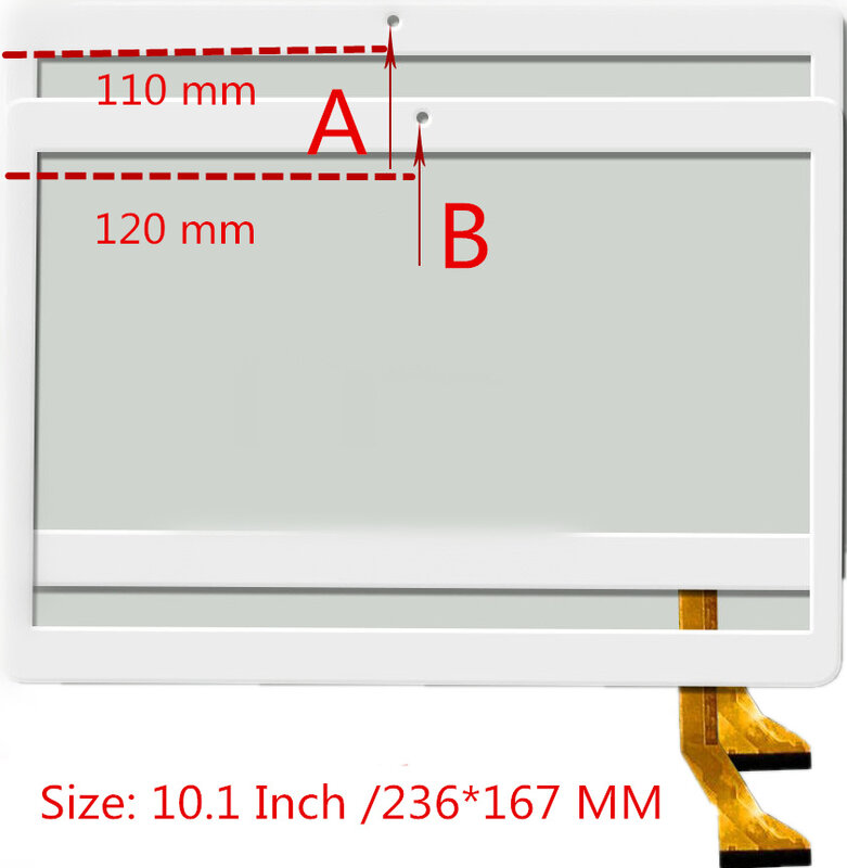New 10.1Inch White Compatible P/N MJK-1074 FPC Tablet Capacitive Touch Screen Digitizer Sensor External Glass Panel MJK-1074