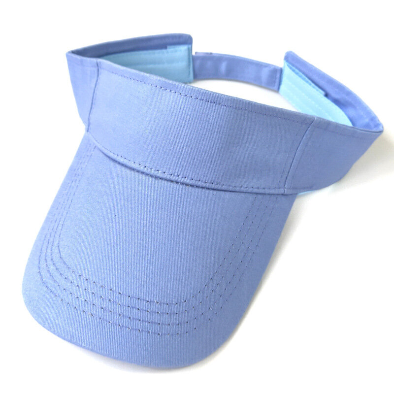 Topi Matahari Musim Panas Anak-anak Topi Pelindung UV Dapat Disesuaikan Pria Wanita Topi Pelindung Matahari Lari Golf Tenis Solid Kosong