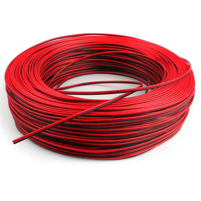 Câble électrique 2 broches 10m pour voiture et moto, connecteur rouge/noir pour rallonge 2, fil en cuivre pur