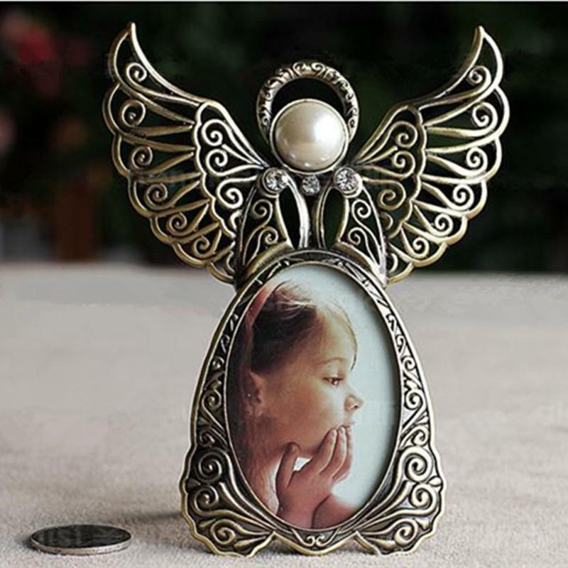 Angel Wings Metal Vintage Picture Frames Creative Gifts Frames for Photos 2.87" x 1.89"