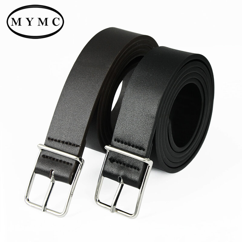 MYMC-Cintos de couro genuíno de luxo masculino e feminino, fivela de pino vintage, cintos masculinos para calças e jeans, nova moda, Classice