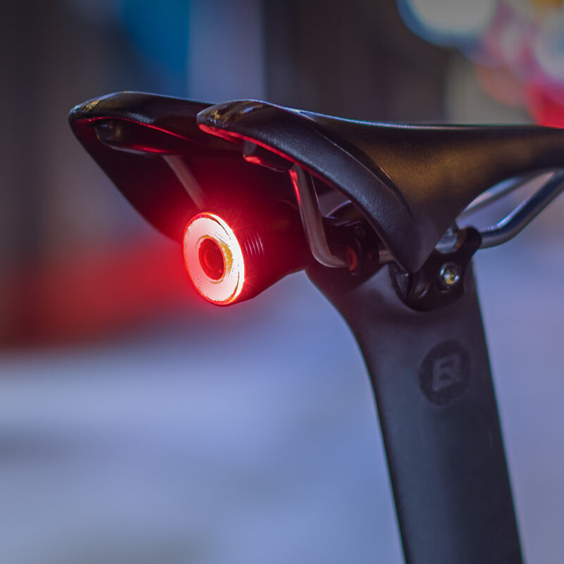 ROCKBROS bicicleta inteligente Auto freno detección luz IPx6 impermeable LED carga ciclismo luz trasera bicicleta luz trasera accesorios Q5
