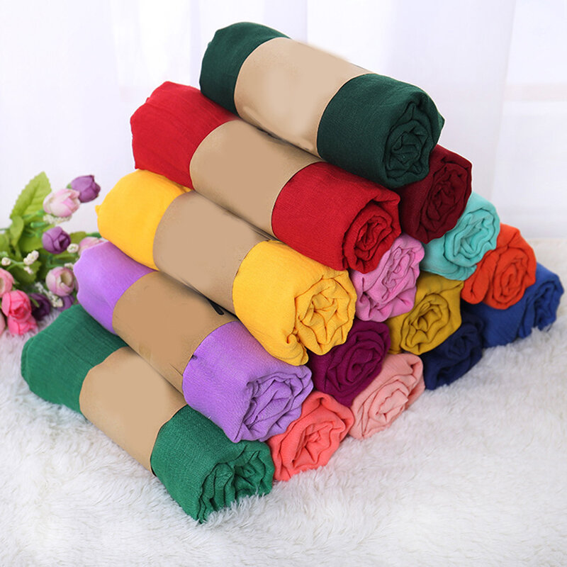 Luxury Scarf Women Candy Colored New Cotton Linen Scarf Solid Color Female Scarf Women Shawls Scarf Beautiful Scarves Gifts