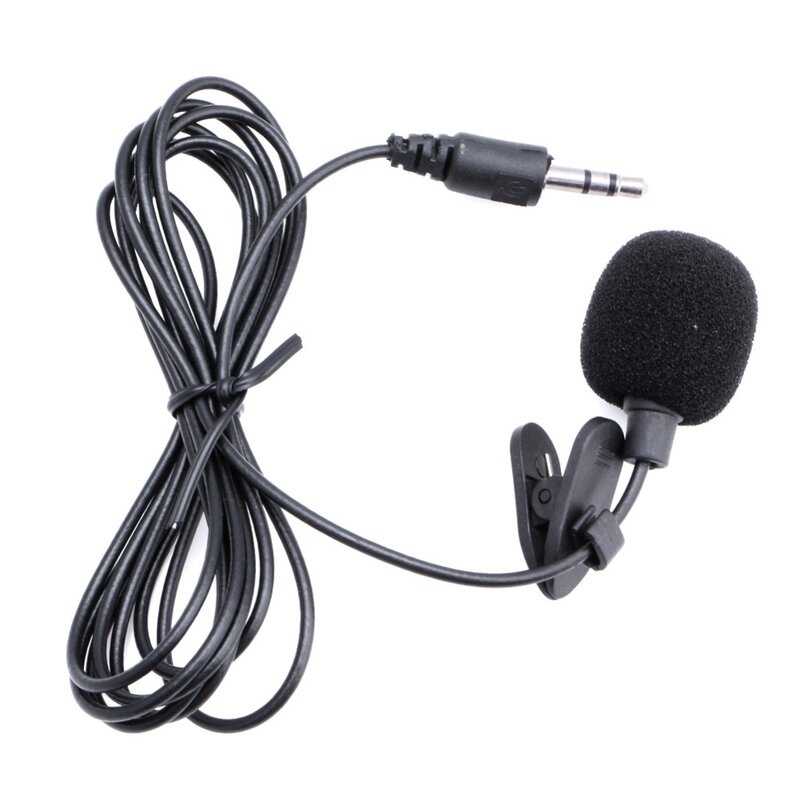Mini microfono portatile universale da 3.5mm Mini microfono vivavoce Clip su microfono Mini Audio Mic per PC portatile Lound Speaker