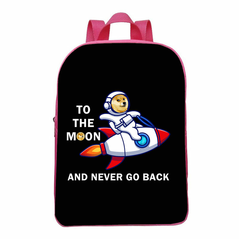 Plecak szkolny Dogecoin plecak dziecięcy plecak dziecięcy Mini plecak 12 cali przedszkole kreskówki tornister Mochila