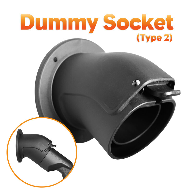 EV Charger Holder Electric Vehicle IEC 62196-2 EU Type 2 Connector Plug Fixed Seat Wall Mount AC Dummy Socket IP66 Waterproof