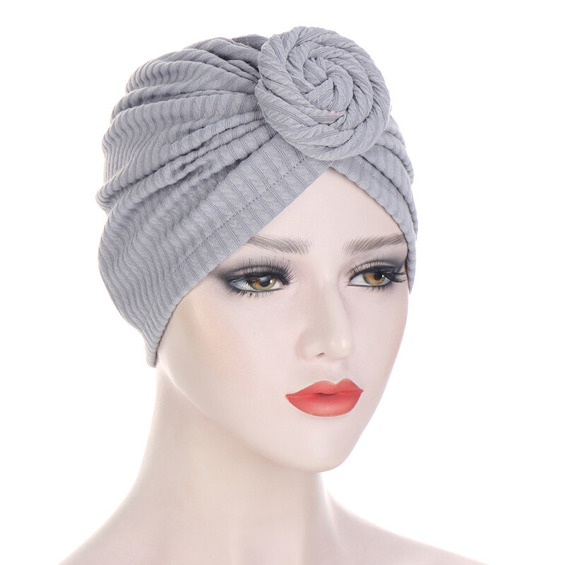 แฟชั่นมุสลิม Bonnet Cotton Top Knot หมวกด้านใน Hijab African Twist Headwrap ผู้หญิงอินเดียหมวก Hijab หมวก