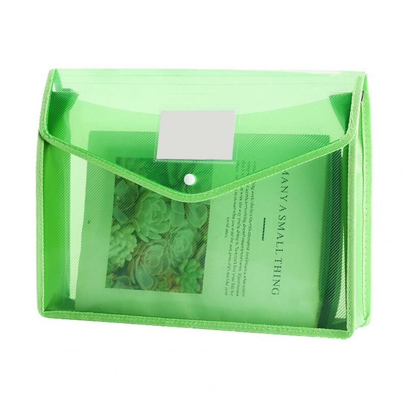 Более утолщенная сумка для файлов с защелкой, практичная Водонепроницаемая полипропиленовая Сумка для документов для дома