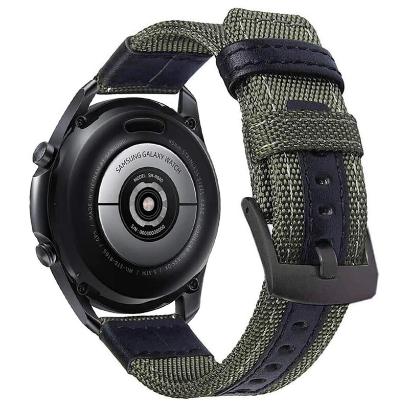Bracelet en Nylon pour Galaxy Watch 3, 45mm, 41mm, 46mm, 22mm, 40mm, 44mm, 20mm