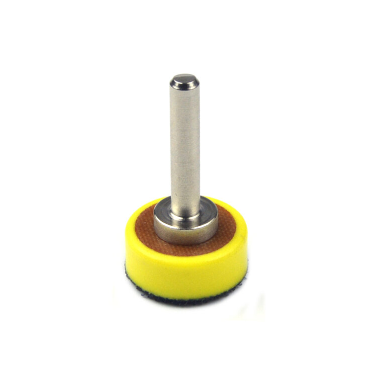 Almohadilla de lijado de respaldo de 1 pulgada 25mm, vástago de 2,35mm o rosca M6, vástago de 3mm para discos de lijado de gancho y bucle para accesorios Dremel, 2 uds.