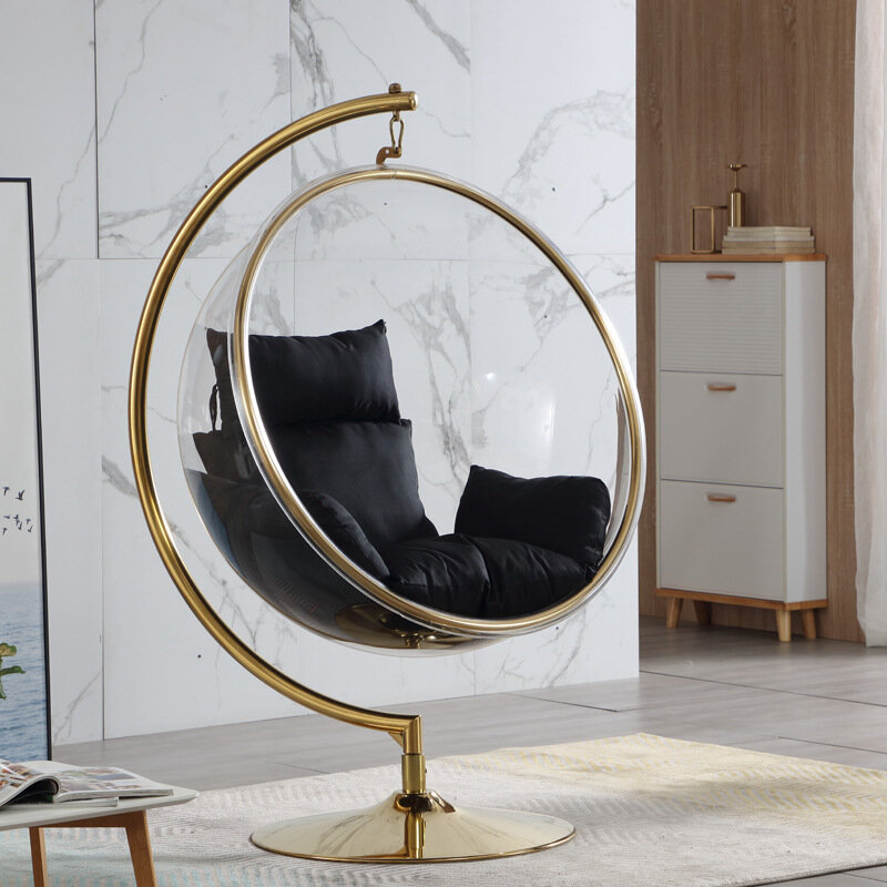 Erhai – chaise à bulles suspendue transparente, boule de verre en acrylique de Style nordique moderne, panier suspendu, balançoire de cour extérieure