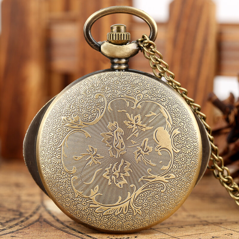 Creativo orologio da tasca retrò Souvenir ciondolo a forma di occhio cavo orologio da tasca al quarzo catena/fob antico orologio regali per uomo