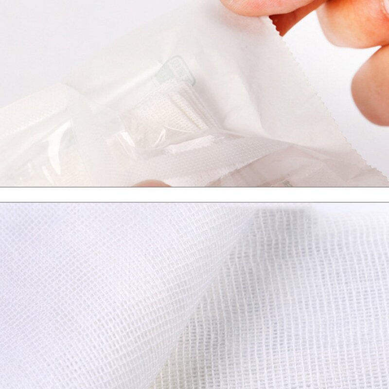 5/2 pcs/lot compresse de gaze 100% coton premiers soins pansement imperméable stérile compresse de gaze fournitures de soins des plaies
