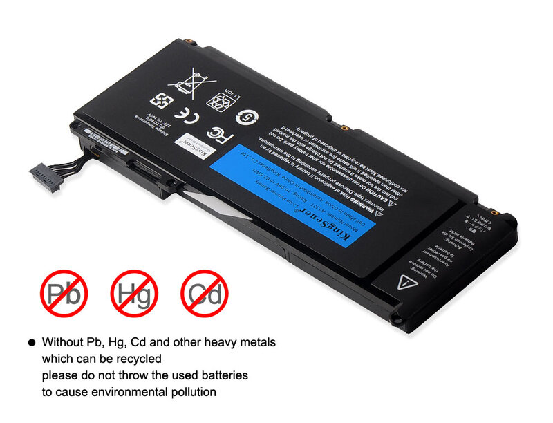 Kingsener nowa bateria do laptopa A1331 do Apple MacBook 13.3 "A1342 Unibody MC207LL/A MC516LL/A 020-6809-A 10.95V 63,5wh