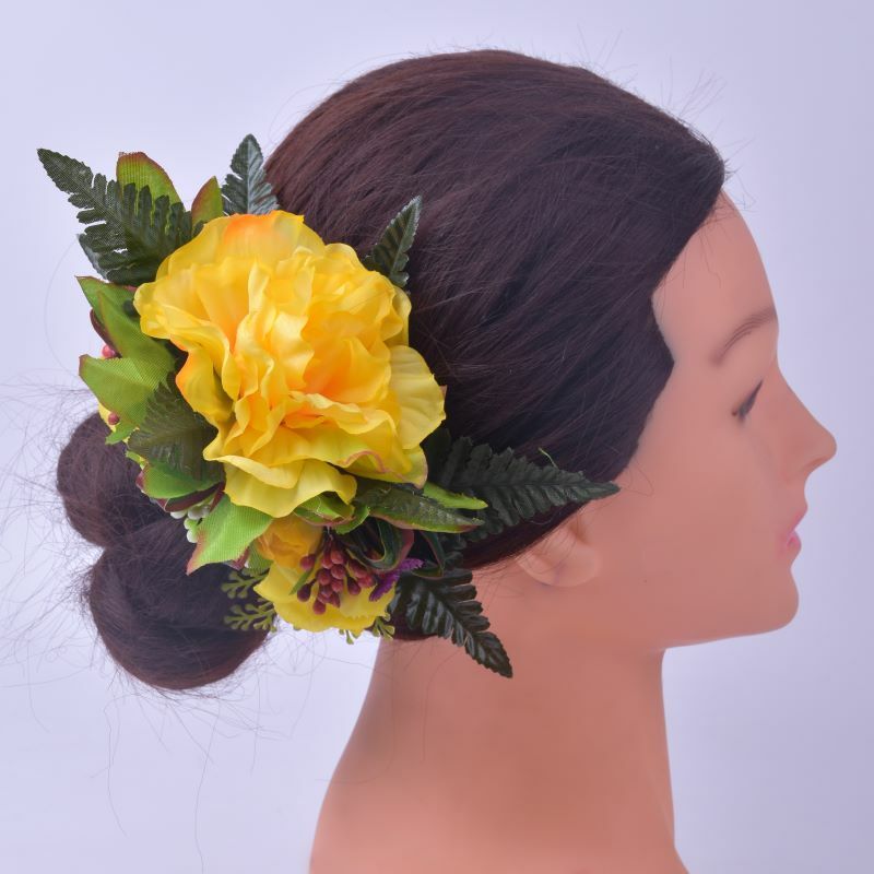 Frete grátis 48 pçs/lote hc00030 18cm tiare de seda grampo de cabelo feminino acessórios para o cabelo hawaii tropical flor hairpin atacado