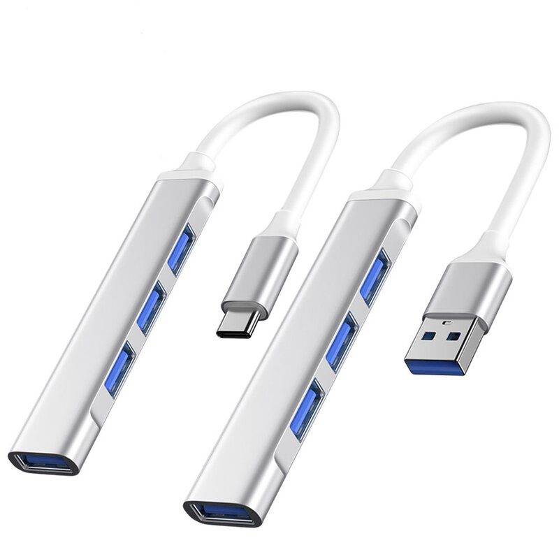 HUB USB tipo C 3,0, adaptador divisor múltiple de 4 puertos OTG para Xiaomi, Lenovo, Macbook Pro, 13, 15, Air Pro, PC, Accesorios de ordenador