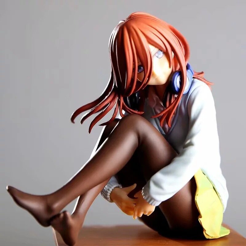 Anime Kotobukiya The Quintessential Quintuplets Miku Nakano 19CM PVC Action Figure Toy Girl On The Desk Collection Model Doll