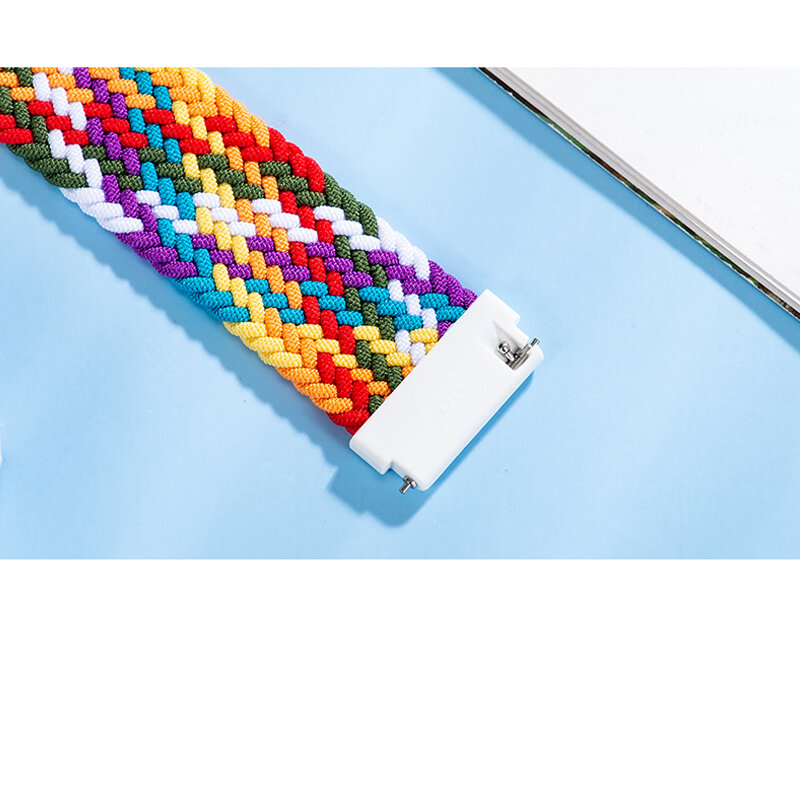 20มม./22มม.สำหรับ Xiaomi Mi นาฬิกาสีแถบไนลอน Solo Loop สร้อยข้อมือนาฬิกาสำหรับ Xiaomi haylou Ls02 Wristbelts