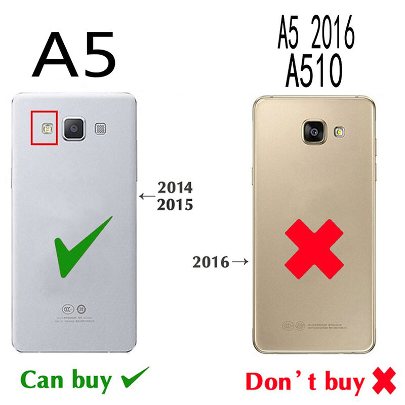Smart Flip-Cover Leder Telefon Fall Für Samsung Galaxy A5 2015 EINE 5 A3 7 A7 A52015 SM A500 A500F a700 A700F A300 A300F SM-A500F