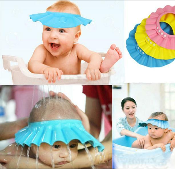 새로운 조절 가능한 샤워 캡, 샴푸 보호 아기 건강 목욕 방수 모자, 아이 워시 헤어 쉴드 모자