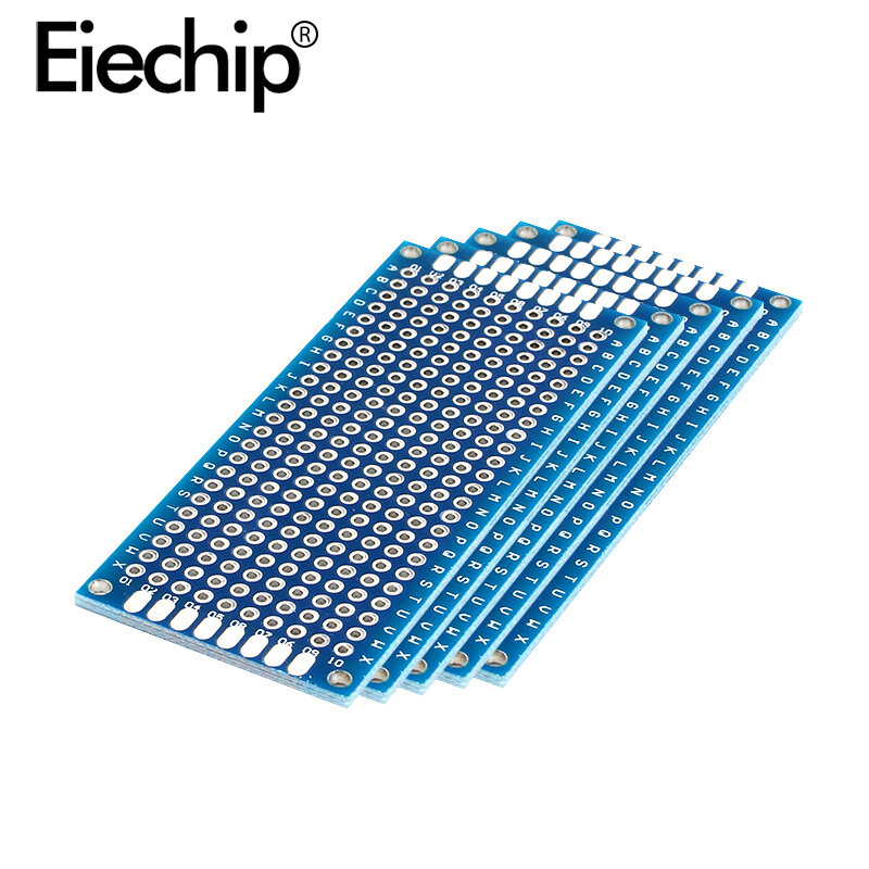 Placa PCB electrónica para placa de cobre Arduino, placa de circuito impreso Universal Diy, 3x7cm, prototipos de doble cara, 10 piezas
