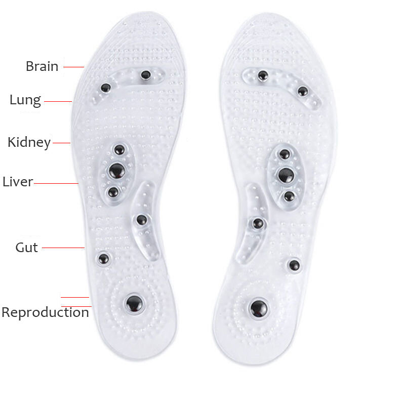 Palmilhas de terapia magnética para homens e mulheres, massagem magnética, sapatos de saúde, relaxamento, cuidados com os pés, solas de conforto, 8 peças