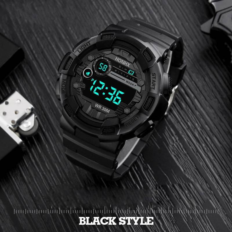 Męskie sportowe zegarki cyfrowe chronograf wodoodporny zegarek biznesowy ze stali nierdzewnej męski zegar elektroniczny zegarek wojskowy dla mężczyzn